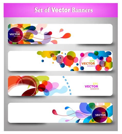 Abstract Colorful Web Headers Free Vector 4vector