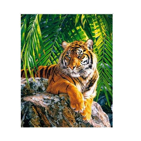 100 Full 5d Diy Diamond Painting Tiger 3d Diamond Painting Round