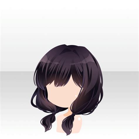 純喫茶黒猫堂｜＠games アットゲームズ Anime Hair Loose Pigtails Dark Drown And Black