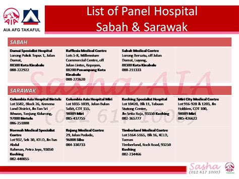 2 columbia asia hospital bukit rimau 3. Sasha AIA : AIA Public Takaful Consultant: List of AIA ...