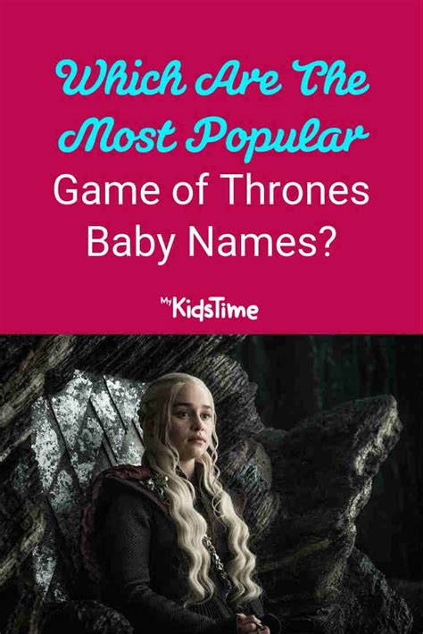 Which Game Of Thrones Baby Names Are The Most Popular Baby Names