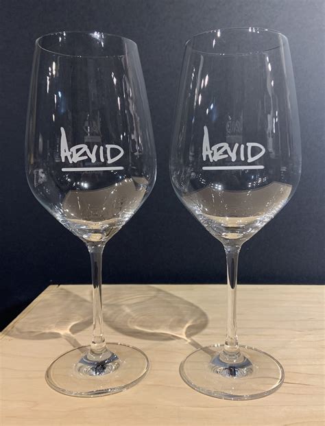 Arvid Logo Wine Glasses Set Of 2 • Thomas Arvid Wine Paintings