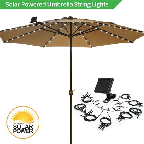 It is anything but difficult to install: Umbrella Solar String Lights - Cool White - 72 total LEDs ...
