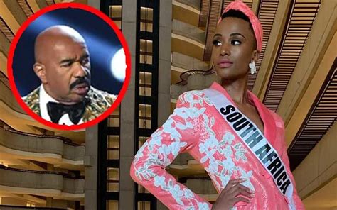 Miss Universe 2019 South Africas Zozibini Tunzi Crowned Host Steve Harvey Goofs Up Announces