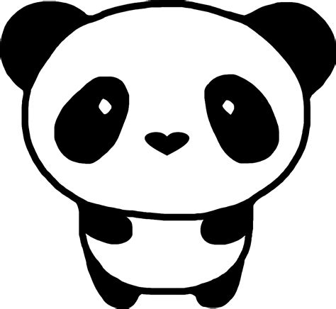 Download Panda Svg Kawaii Easy Cute Panda Drawing Png Image With No