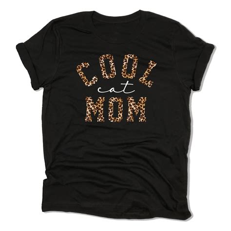 Cool Cat Mom Shirt Leopard Shirt Cat Mom Tee Cat Mom Shirt Cat