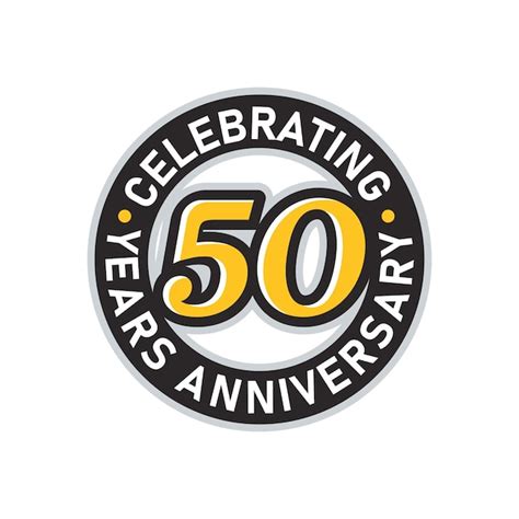 Premium Vector Celebrating 50 Years Circular Logo Design 50 Year