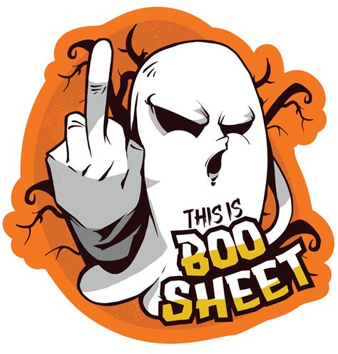 Ghost Flipping Off Quote Sticker Vulgrco