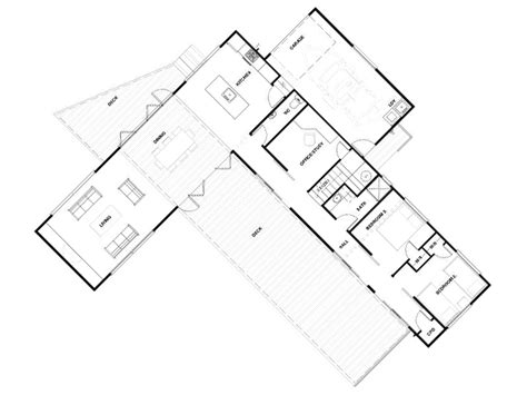 A service entry at the other end of the plan offers a full bath, closet and the laundry room. l shaped floor plans | 3 | L shaped house plans, L shaped house, House design pictures