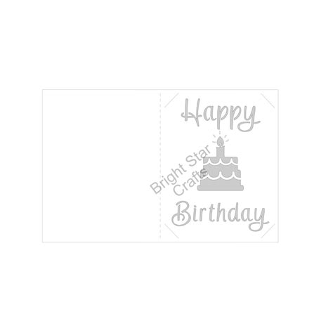 Svg Birthday Card With Birthday Cake. Digital File Compatible - Etsy UK