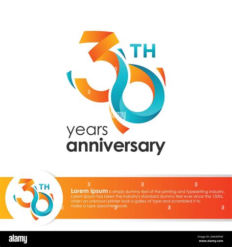 30th Anniversary Logotype Design Colorful Design Template Vector