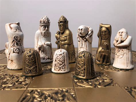 Chess Set Medieval Gothic Chess Set Based Upon A Dragon Hunt