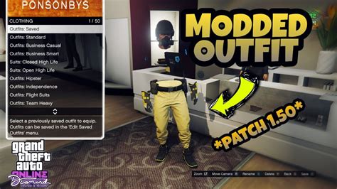 Gta 5 Online Fully Invisible Body Tryhard Modded Outfit With Yellow Joggers And Tron Shoes 150
