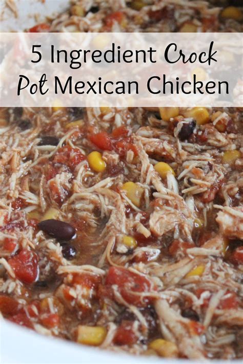 Sometimes you just need easy. 5 Ingredient Crock Pot Mexican Chicken | Recipe | Amazing ...