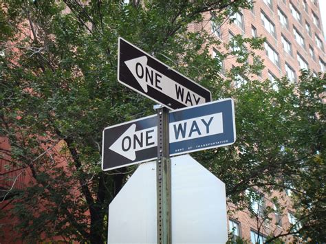 Filetwo One Way Traffic Signs Manhattan New York City