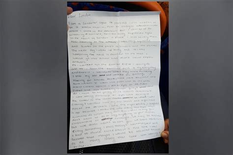 Heartbreaking Letter Left On London Bus By Muslim Girl After Westminster Attack London