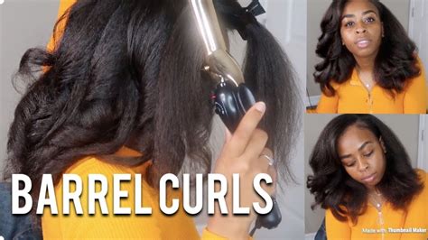 How To Barrel Curl On Your Natural Hair Youtube