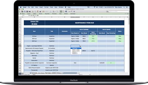 When you encounter a template you adore, click the images gallery below and open the template. Aircraft Maintenance Tracker - Spreadsheet | Excel Pilot Logbook