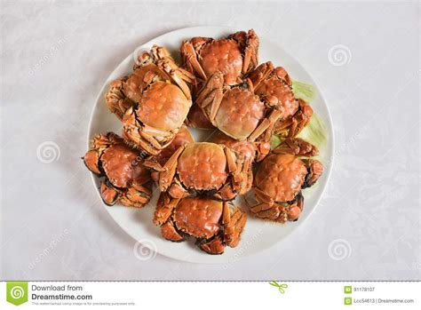 Steamed Chinese Hairy Crabs Stock Image Image Of Delicious Meat 91178107