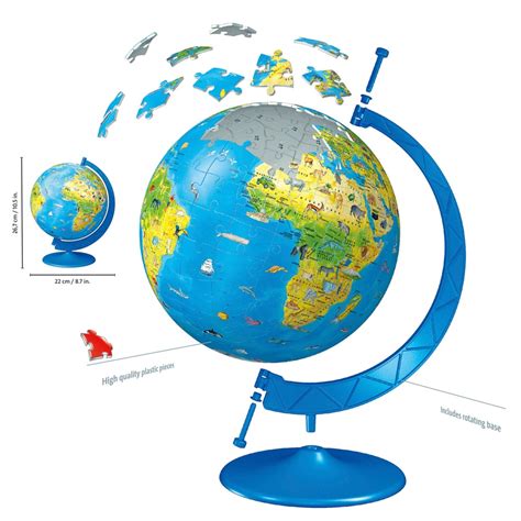 Ravensburger Childrens World Globe 180 Piece 3d Puzzle Smyths Toys Uk