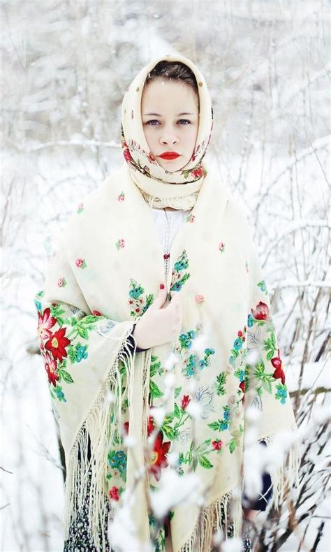 pretty girl in a russian pavlovsky posad shawl photo by aleksey ryashentsev beauty folk