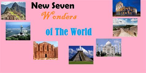 The amazing works of art and architecture known as the seven wonders of the ancient world serve as a testament to the ingenuity, imagination and sheer hard work of which human beings are capable. The New 7 Wonders of the World - Shindig Web | Trending ...