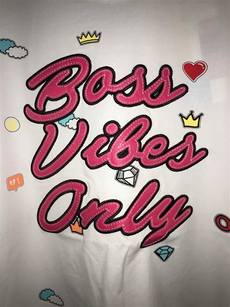 Weißes Boss Vibes Only T Shirt Etsy
