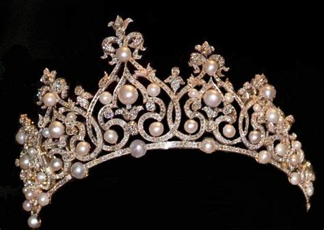 Diamond Pearl Tiara Royal Jewelry Royal Jewels Pearl Tiara