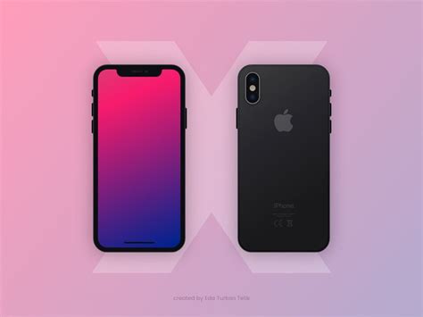 iPhone X front and back template mockups.