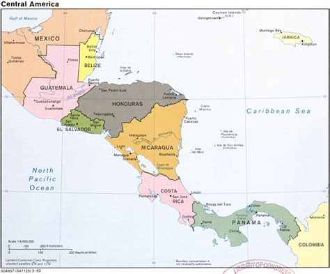 Mapa Pol Tico De Am Rica Central Tama O Completo Gifex