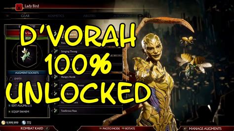 Dvorah Showcase Gear Skins Cinematics And Finishers 100 Unlocked