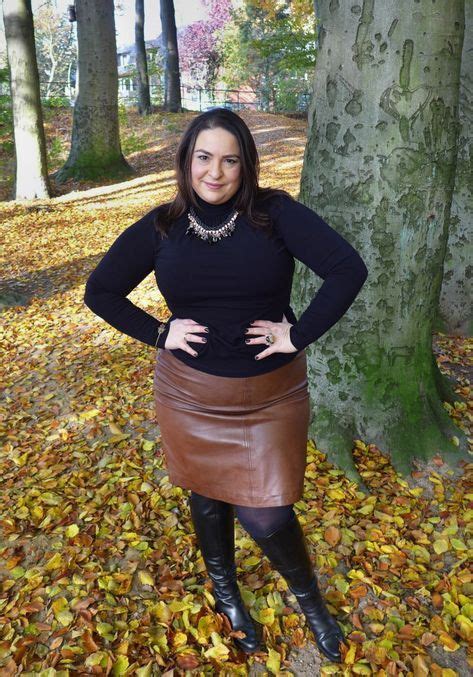 Work Casual Pencil Skirt Outfit Plus Size Leather Skirt Outfits