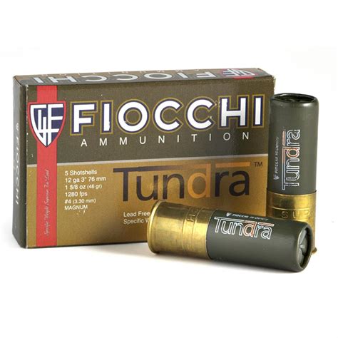 Fiocchi 12 Gauge 2 34 1 38 Oz Tundra Shotgun Ammunition 5 Rounds