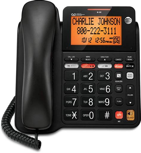 Atandt Cd4930 Corded Phone With Answering System And Caller