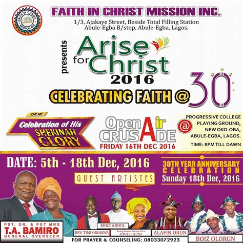 13 Days To Go Faith In Christ Presents Their Arise For Christ