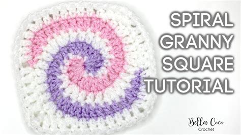 Crochet Spiral Granny Square Bella Coco Crochet Easy Crochet