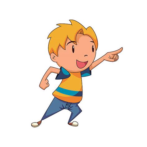 Boy Pointing Illustrations Royalty Free Vector Graphics And Clip Art