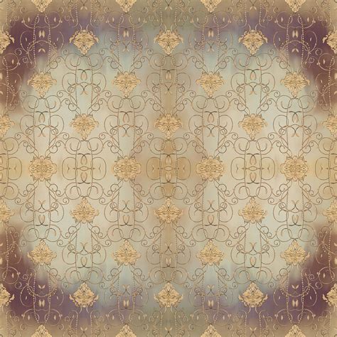 French Parisian Damask Swirl Vintage Style Wallpaper Painting By Audrey