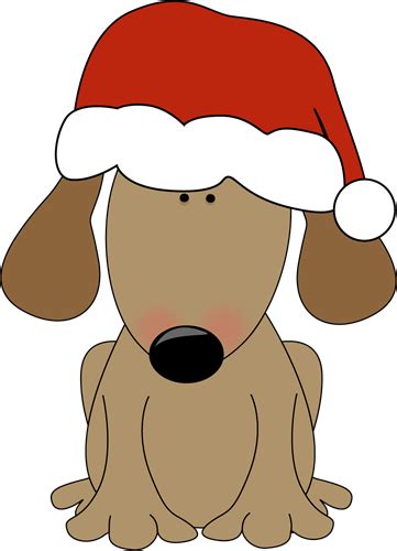 Dog With Santa Hat Clipart Jpeg