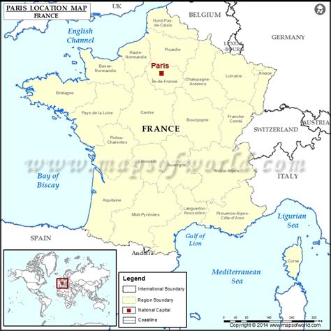 Where Is Paris Location Of Paris In France Map