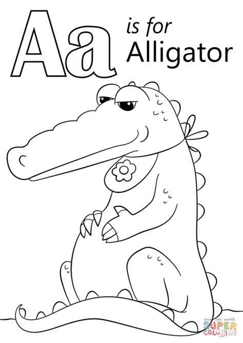 letter  coloring pages alligator bc