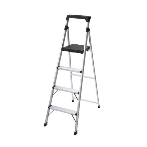 Gorilla Ladders 4 Step Aluminum Ultra Light Step Stool Ladder With 225