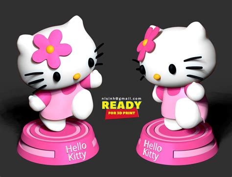 Hello Kitty 3d Model 3d Printable Cgtrader