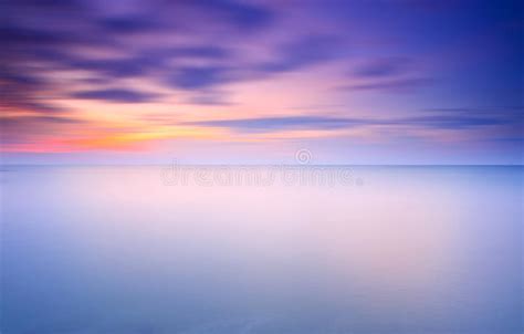 Long Exposure Of Soft Sunset For Background Stock Photo Image Of Soft