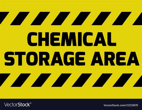 Chemical Storage Area Sign Royalty Free Vector Image