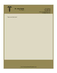 Download this schedule letter template now! This printable doctor letterhead features the caduceus ...