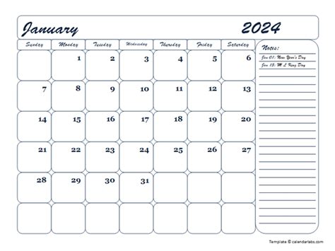2024 Monthly Blank Calendar Template Free Printable Templates