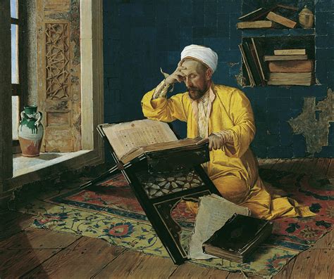 Reciting The Quran Painting By Osman Hamdi Bey Fine Art America