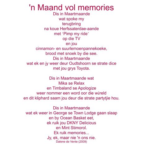 587 x 1080 jpeg 32 кб. Gedig: 'n Maand vol memories | Afrikaans, Words, Memories