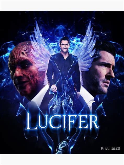 Lucifer Morningstar Devil Vs Angel Art Print For Sale By